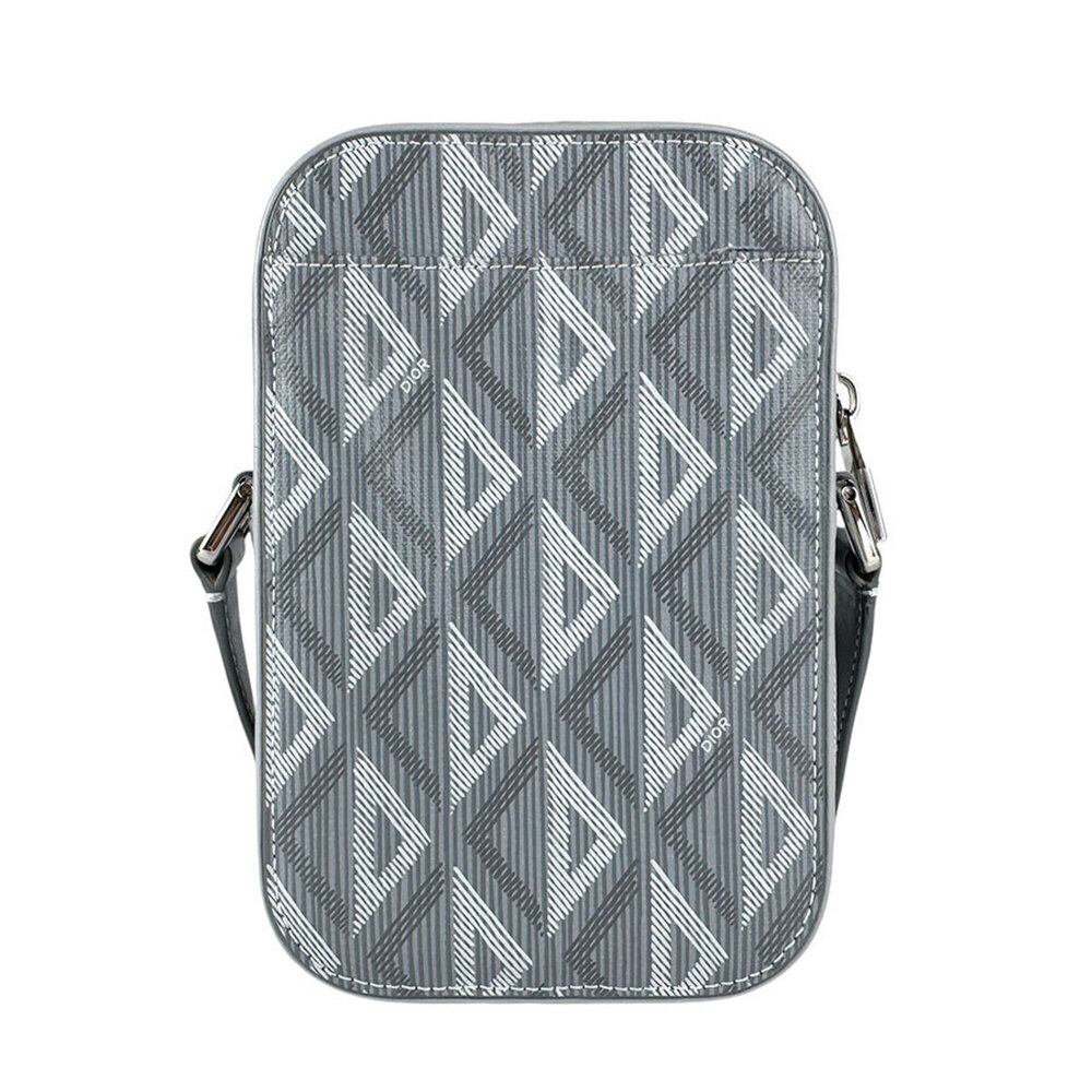 CHRISTIAN DIOR Gray Diamond Leather Shoulder Bag - Picture 3 of 12